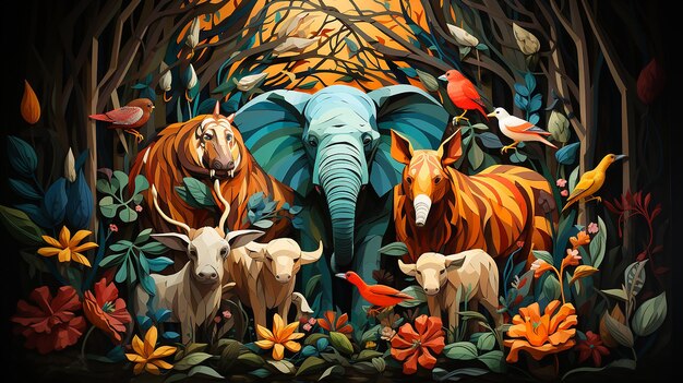Journée mondiale des animaux Explorations artistiques Renard captivant
