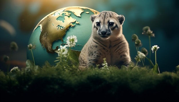 Journée mondiale des animaux photographie mignonne et éditoriale