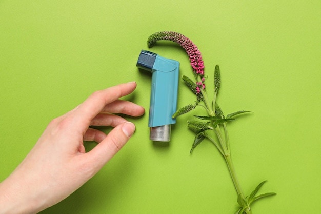 Journée mondiale de l'asthme concept de soins contre les allergies Asthme