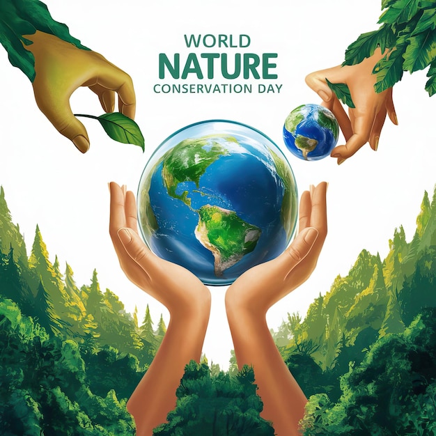 Journée mondiale de la conservation de la nature Poster de la journée mondiale de la protection de la nature Journée de la protection