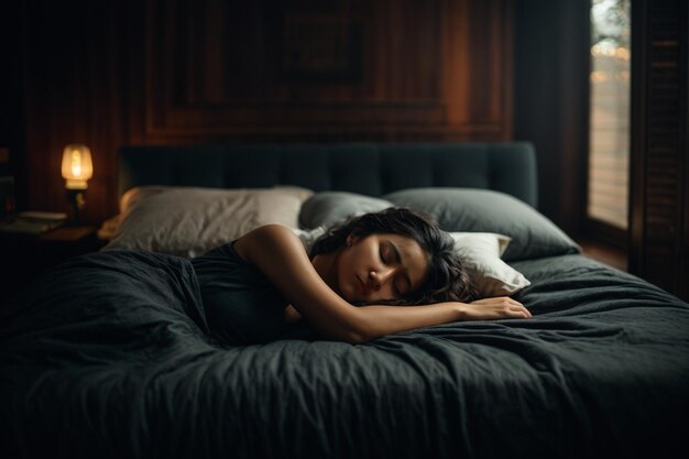 Journée mondiale du sommeil arc de fond noir