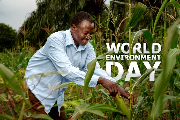 Journée mondiale de l'environnement collage deisgn