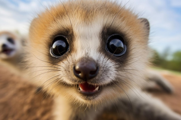 Journée mondiale de la faune Une créature adorable et capricieuse aux yeux expressifs et aux traits charmants