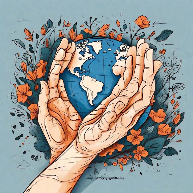 Journée mondiale de la lèpre dessinée à la main par vecteur gratuit