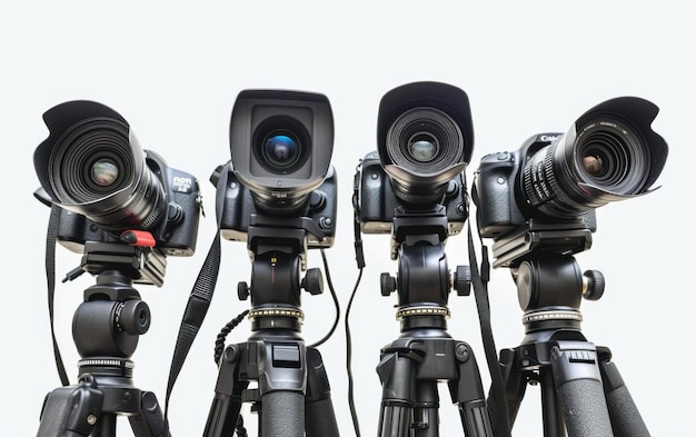La Journée mondiale de la liberté de la presse célébrée avec des caméras documentaires sur fond blanc
