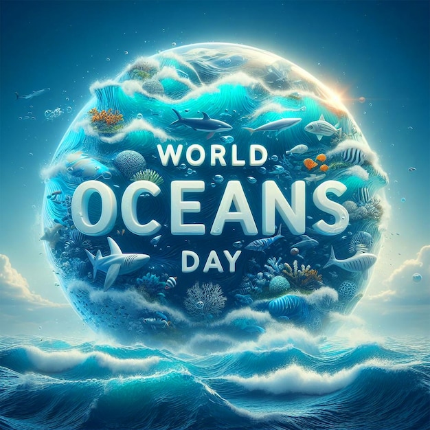 Journée mondiale des océans poste sur les réseaux sociaux Célébrer la Journée mondiale de l'océan