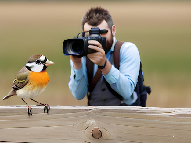 Photo la journée mondiale de la photographie photographie des oiseaux