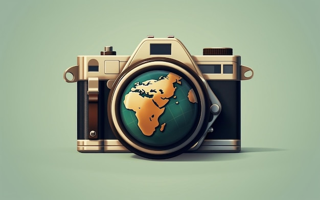 Journée mondiale de la photographie Terre Globe IA générative