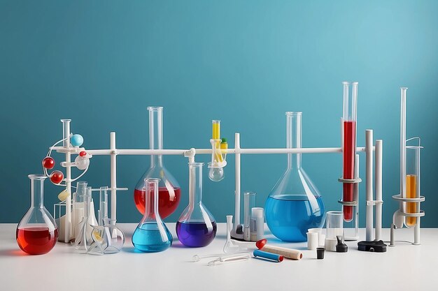 Journée mondiale de la science avec des tubes de chimie