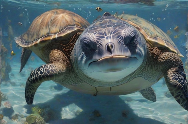 Journée des océans avec des dauphins et des tortues