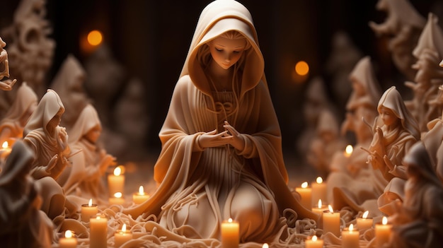 Journée des Petites Bougies ou Eve de l'Immaculée Conception Dia de las velitas en l'honneur de la Vierge Marie et de son Immaculée Conception