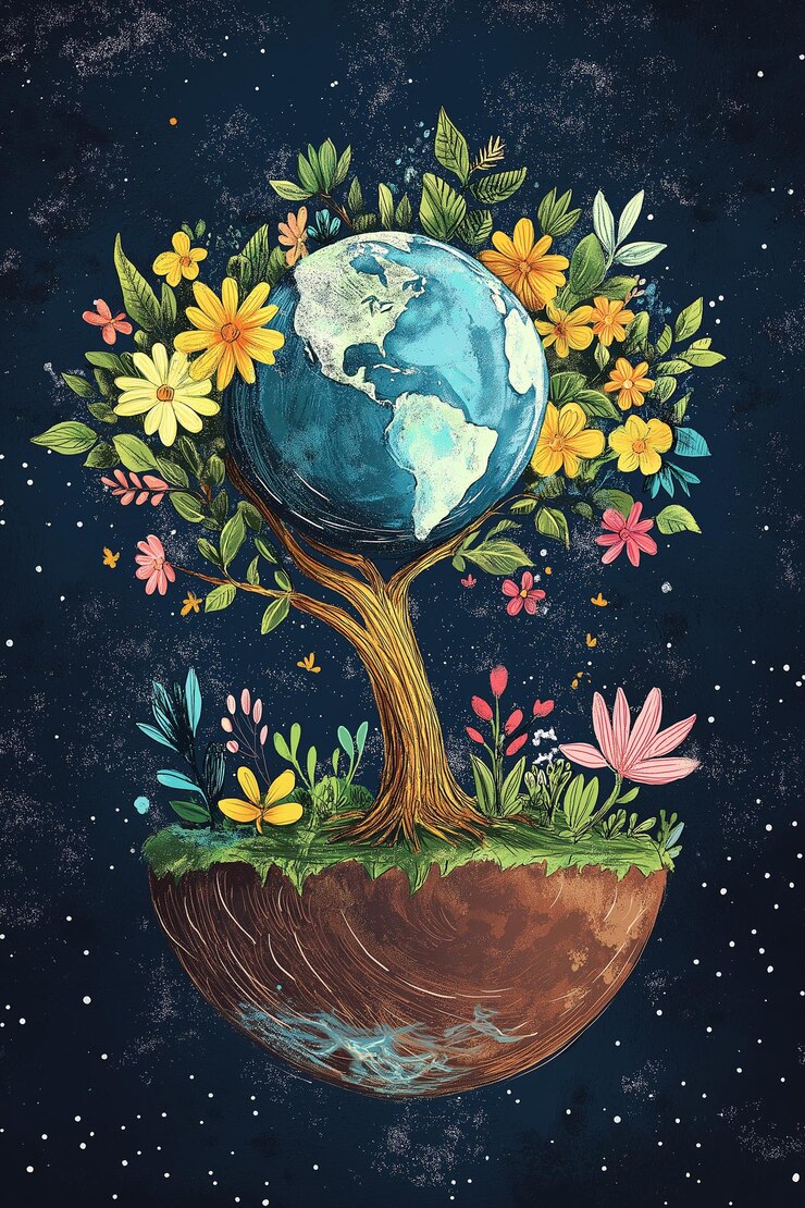Photo journée de la terre mère protection de la planète