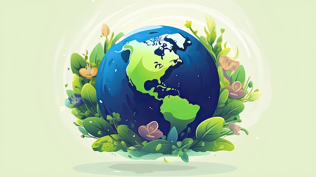 Journée de la Terre Monde vert Écologie concept de protection de l'environnement