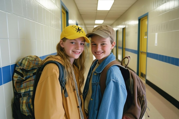 Des journées scolaires nostalgiques, un aperçu vibrant des années 1990 avec des écoliers et des adolescents capturant l'essence de la culture de la jeunesse, de l'éducation, des amitiés et de la mode emblématique.