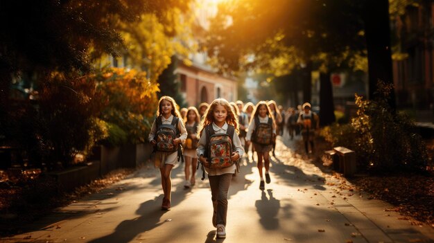 jours d'école sacs à dos livres et bouchées pour dynamiser