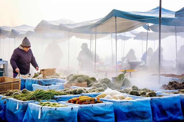 Jours de marché par temps froid