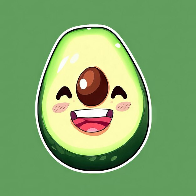 Jovial Avocado CartoonIA générative