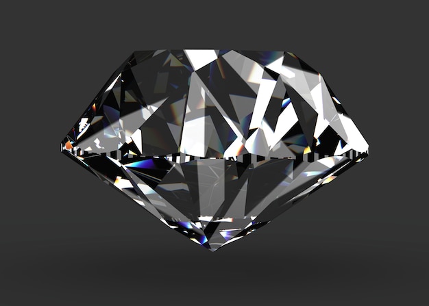 un joyau de diamant sur fond gris foncé.