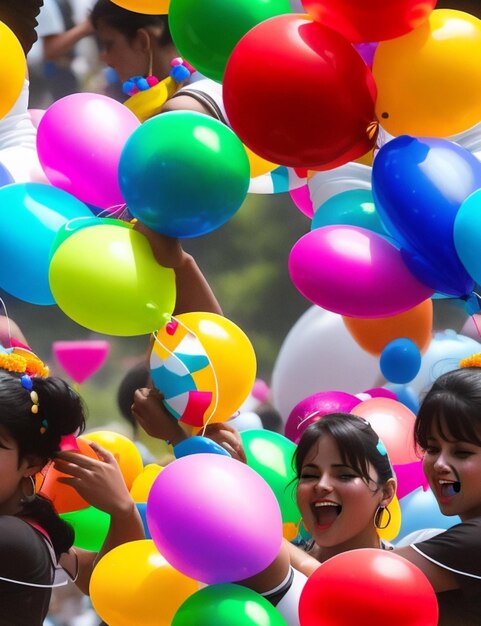 Une joyeuse célébration de la Journée de l'amitié dans un parc urbain animé