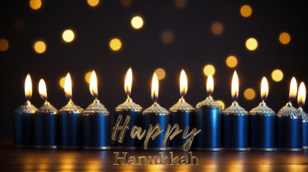 Joyeuse fête de Hanukkah des lumières célébration de la libération spirituelle nationale de notre peuple fête juive fête des lumières fête des Maccabées victoire sur les Grecs consécration de l'autel et du temple