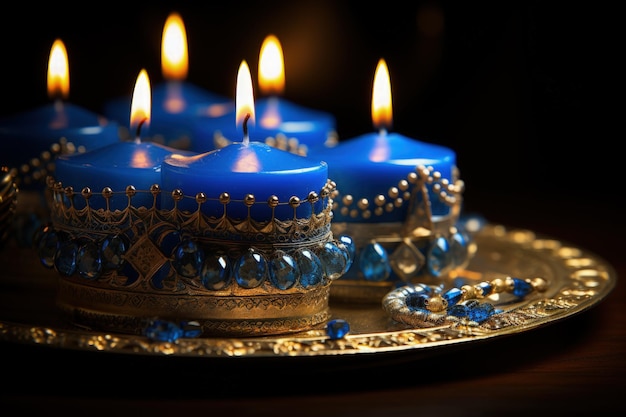 Joyeuse fête de Hanukkah des lumières célébration de la libération spirituelle nationale de notre peuple fête juive fête des lumières fête des Maccabées victoire sur les Grecs consécration de l'autel et du temple