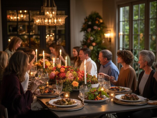 Photo une joyeuse fête de noël avec des amis