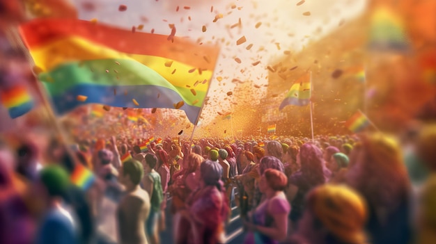 Joyeuse fierté et mont jour des LGBT