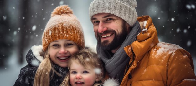 Photo une joyeuse journée d'hiver dans le parc