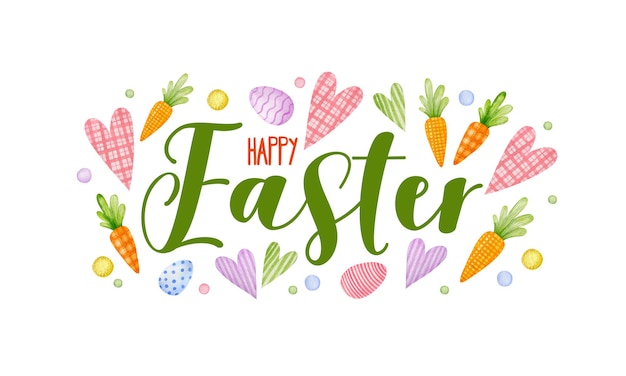 Joyeuses pâques fond aquarelle