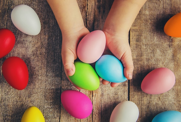 Joyeuses Pâques. Mise au point sélective. Vacances et événements.