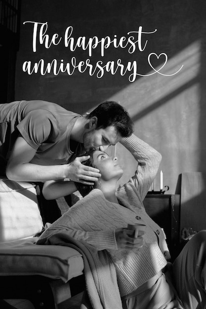 Photo joyeux anniversaire collage romantique