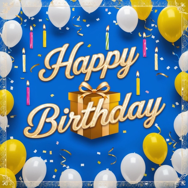 Joyeux anniversaire modèle généré par l'IA