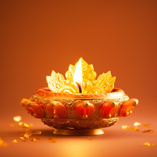 Joyeux Diwali beau fond Diya