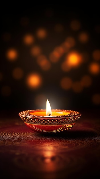 Joyeux Diwali Diwali Diya Génératif Ai