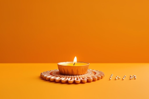 Joyeux diwali ou festival indien traditionnel deepavali avec lampe à huile diya en argile festival hindou indien