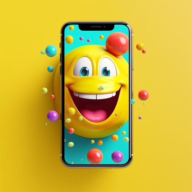 joyeux et drôle smartphone coloré