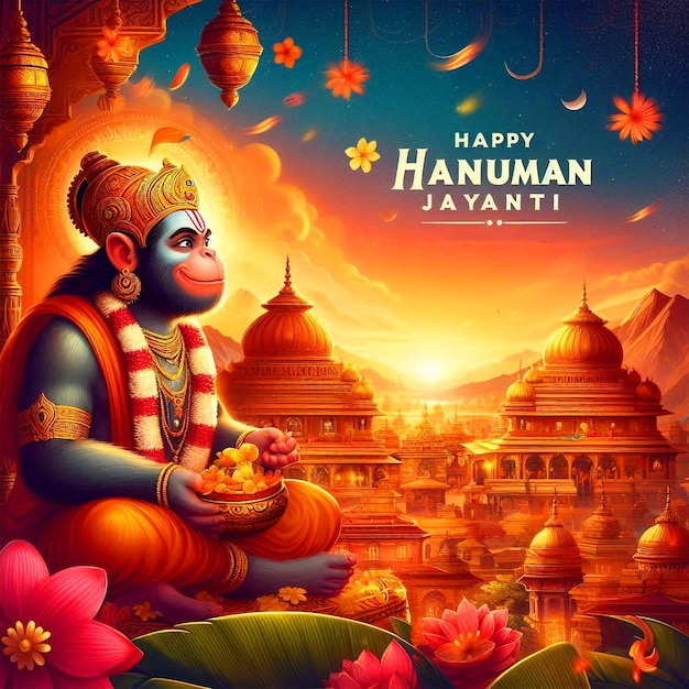 Joyeux festival de Hanuman Jayanti À l'origine