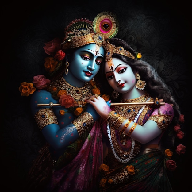 Joyeux festival Krishna Janmashtami Vishu IA générative