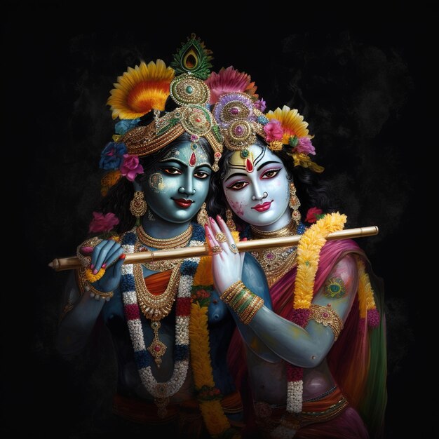 Joyeux festival Krishna Janmashtami Vishu IA générative