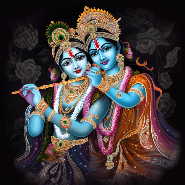 Joyeux festival Krishna Janmashtami Vishu IA générative