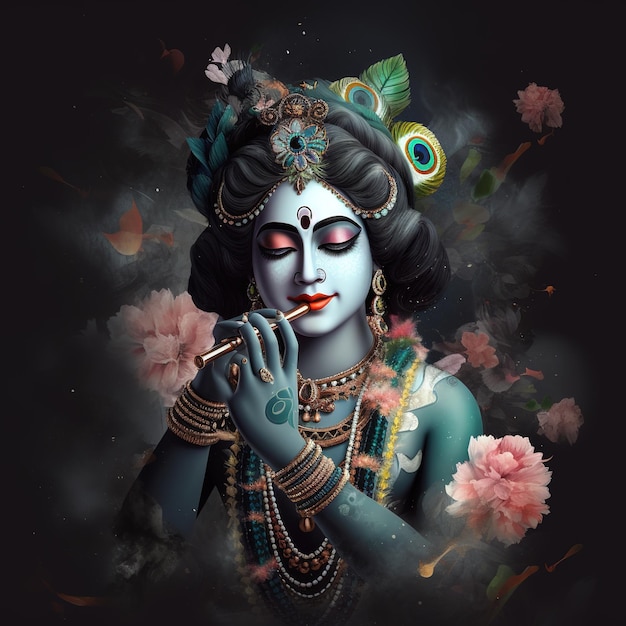 Joyeux festival Krishna Janmashtami Vishu IA générative