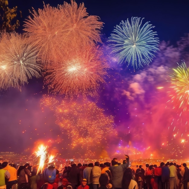 joyeux feux d'artifice de Diwali