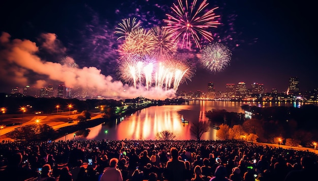 Joyeux feux d'artifice du Nouvel An