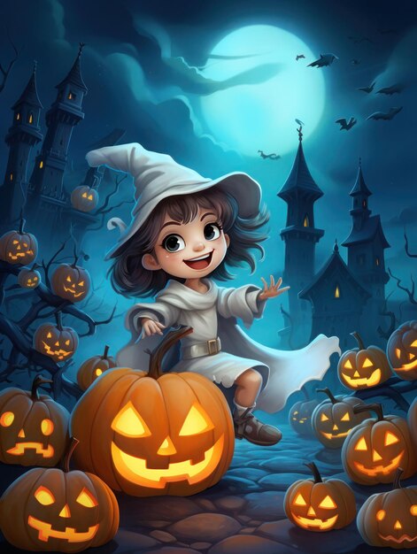 Joyeux Halloween les enfants apprécieront le festival d'Halloween le fantôme sortira sur le festival dHalloween