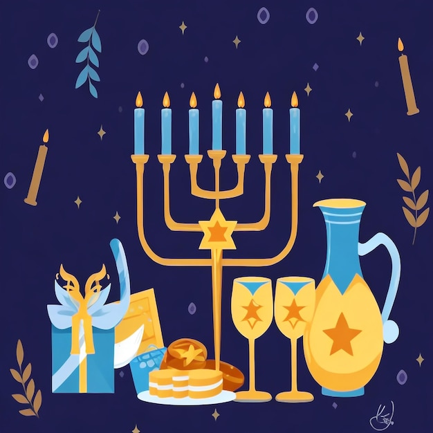 Photo joyeux hanukkah étoile de david des images de fond collections de beaux fonds d'écran ai générés
