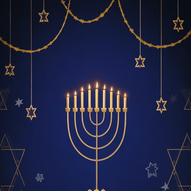 Photo joyeux hanukkah étoile de david des images de fond collections de beaux fonds d'écran ai générés