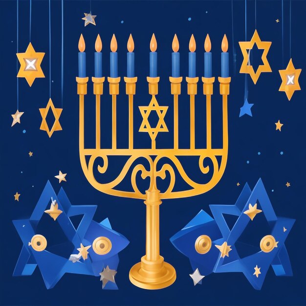 Joyeux Hanukkah étoile de David images de fond collections de beaux papiers peints ai générés