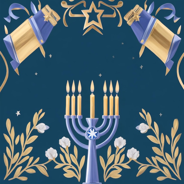 Joyeux Hanukkah étoile de David images de fond collections de beaux papiers peints ai générés