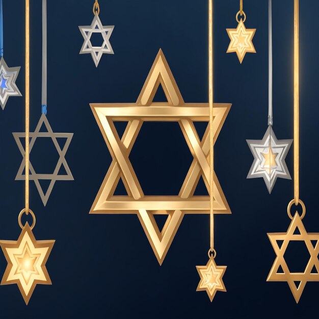 Photo joyeux hanukkah étoile de david images de fond collections de beaux papiers peints ai générés