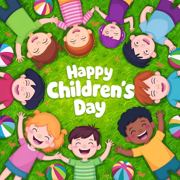 Joyeux jour de l'enfant, dessin à la main